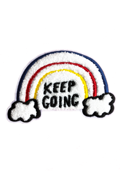 Keep Going chenille patch