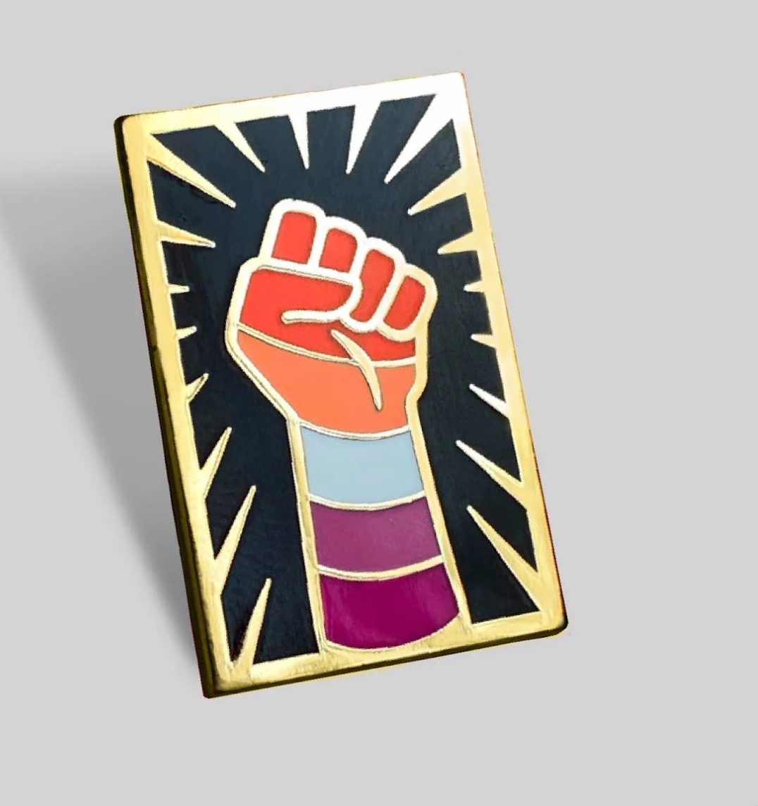 Lesbian Resist Fist Pin