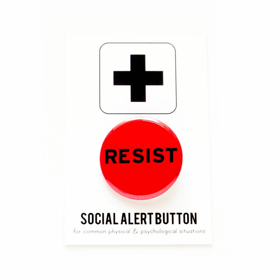 RESIST political pinback button