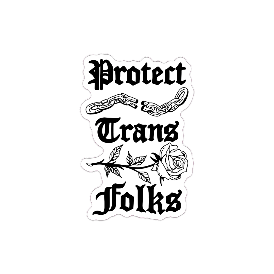 Protect Trans Folks Solid Sticker