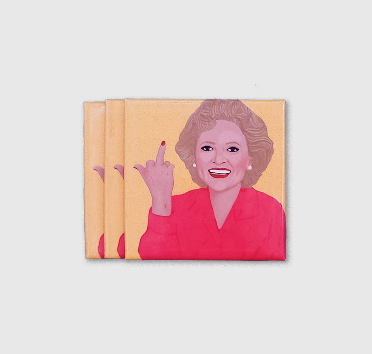 Betty White Gives The Bird Magnet